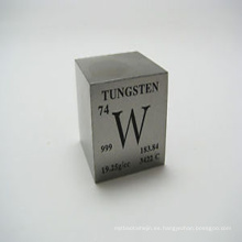 Fabricación de 1 kg de cubo de tungsteno puro para escritorio